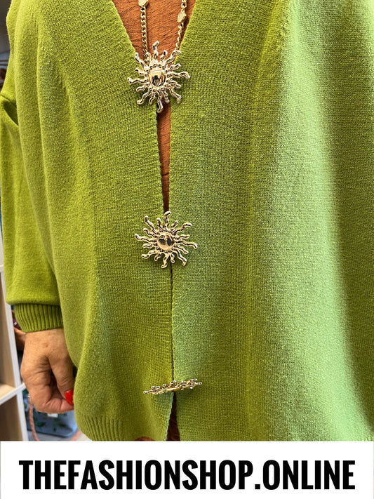 Sara olive wool mix cardigan 16-22