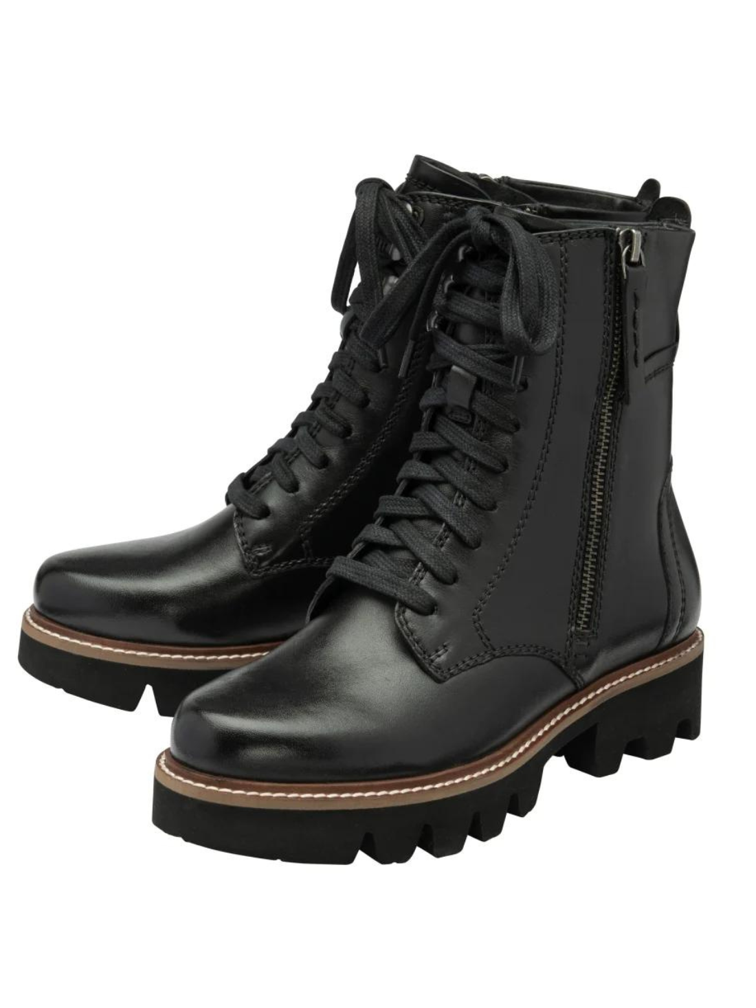 Ravel Dyce black leather zip up ankle boot sizes 4-8