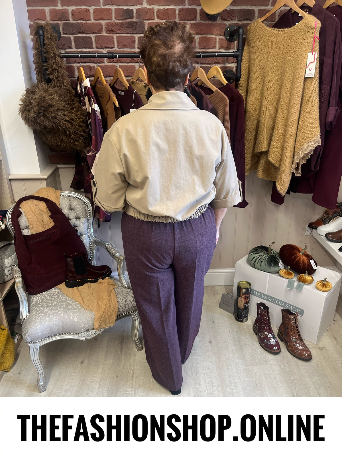 Penny damson wide leg trousers 14-20