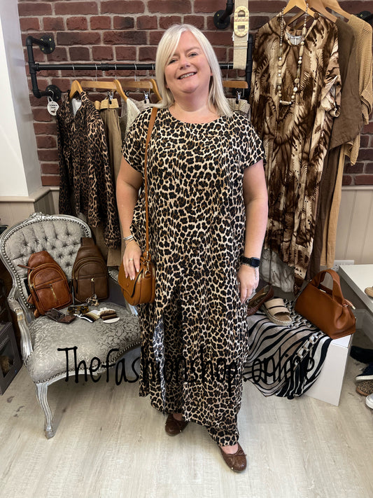 Zara leopard print drape trouser set 16-24