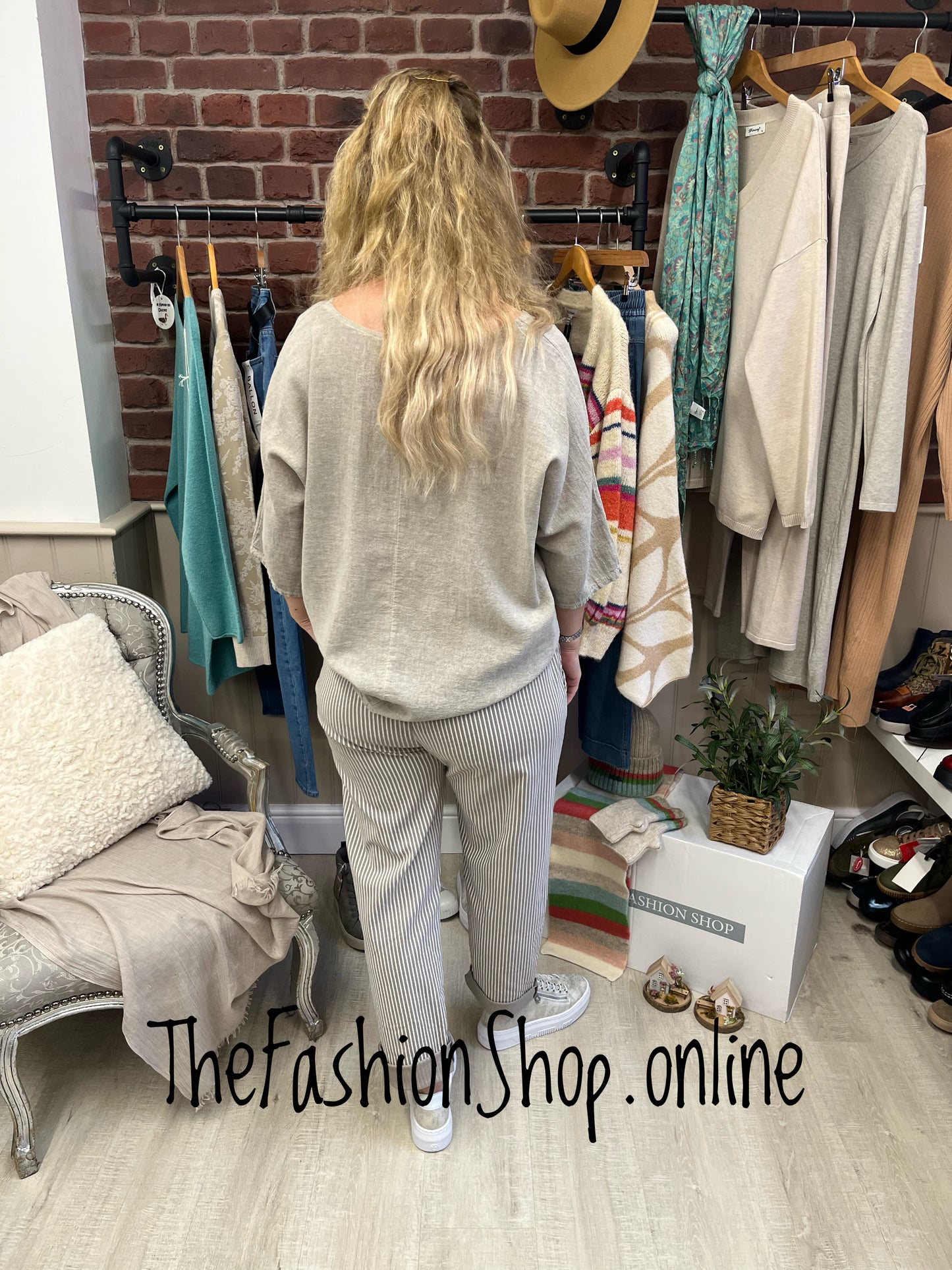Penny mocha linen mix top 10-16