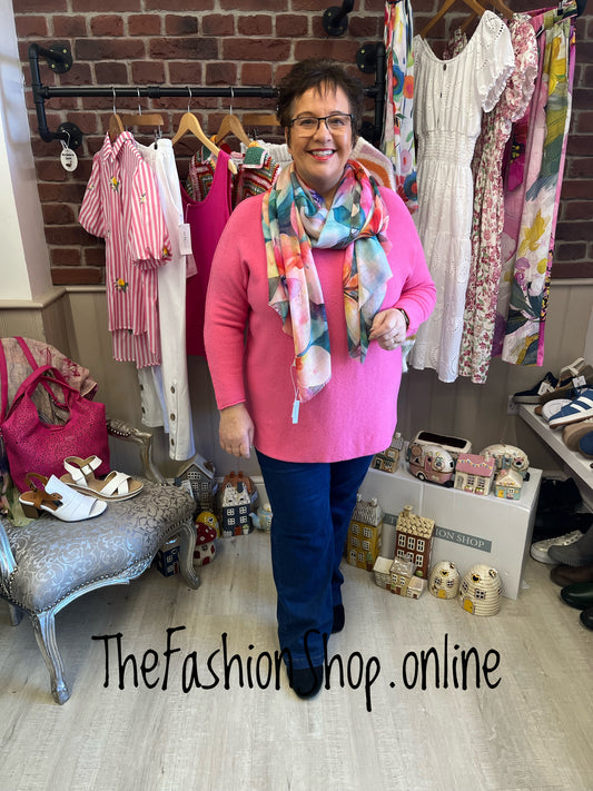 Luna hot pink wool mix jumper 14-22