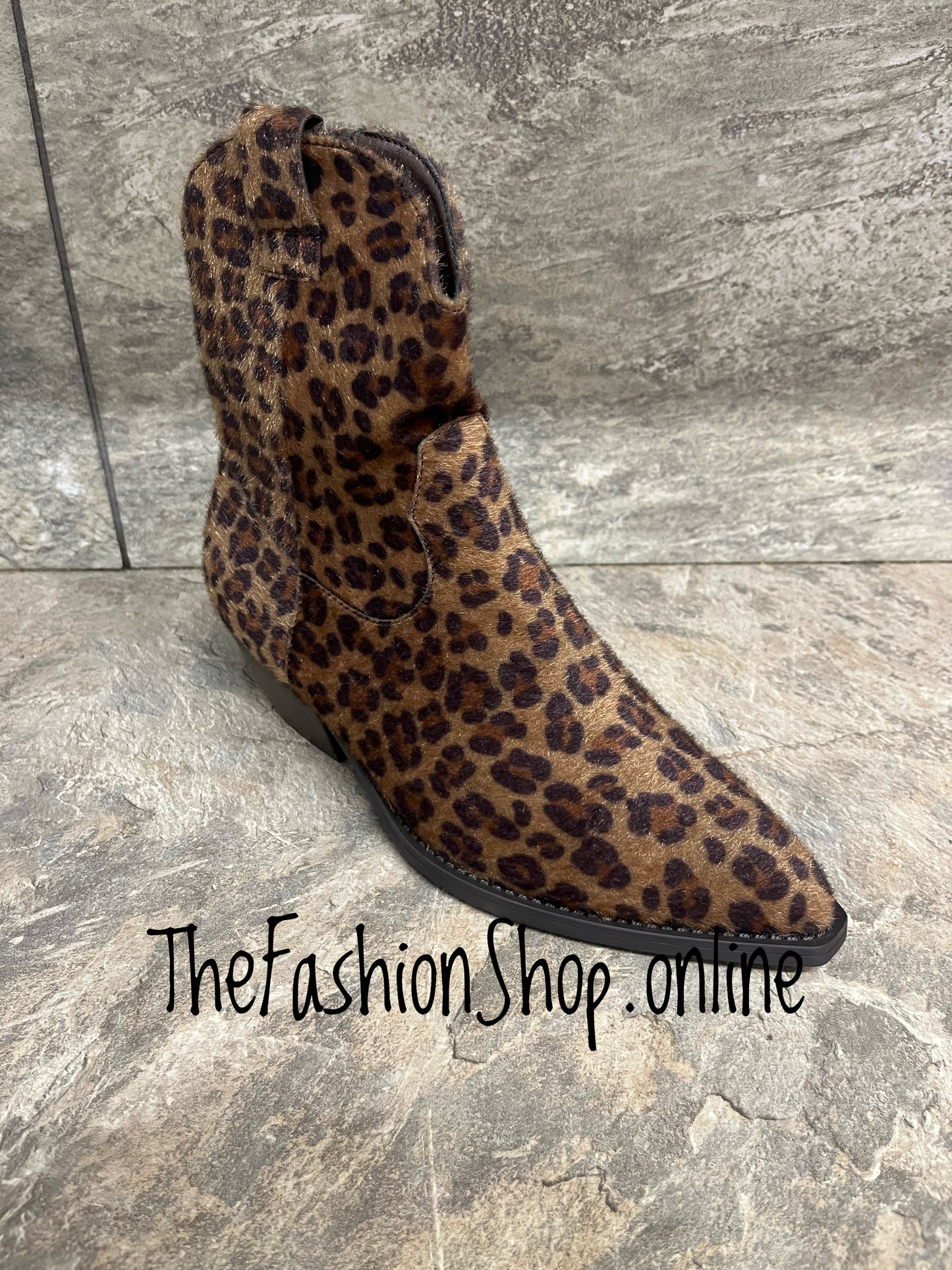 Betsy leopard print cowboy boot sizes 3-8 (36-41)