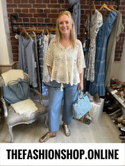 Fiona denim blue stretchy trousers 10-16
