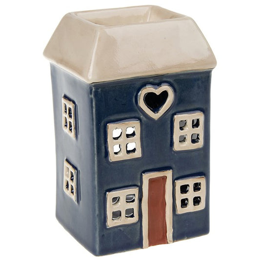 Village Pottery Warmer Square Navy House