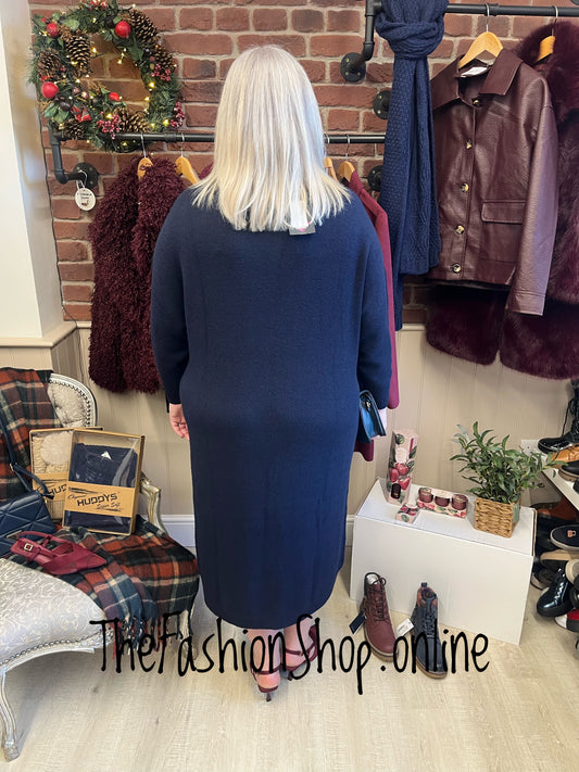 Erika Navy Knitted Dress 14-22