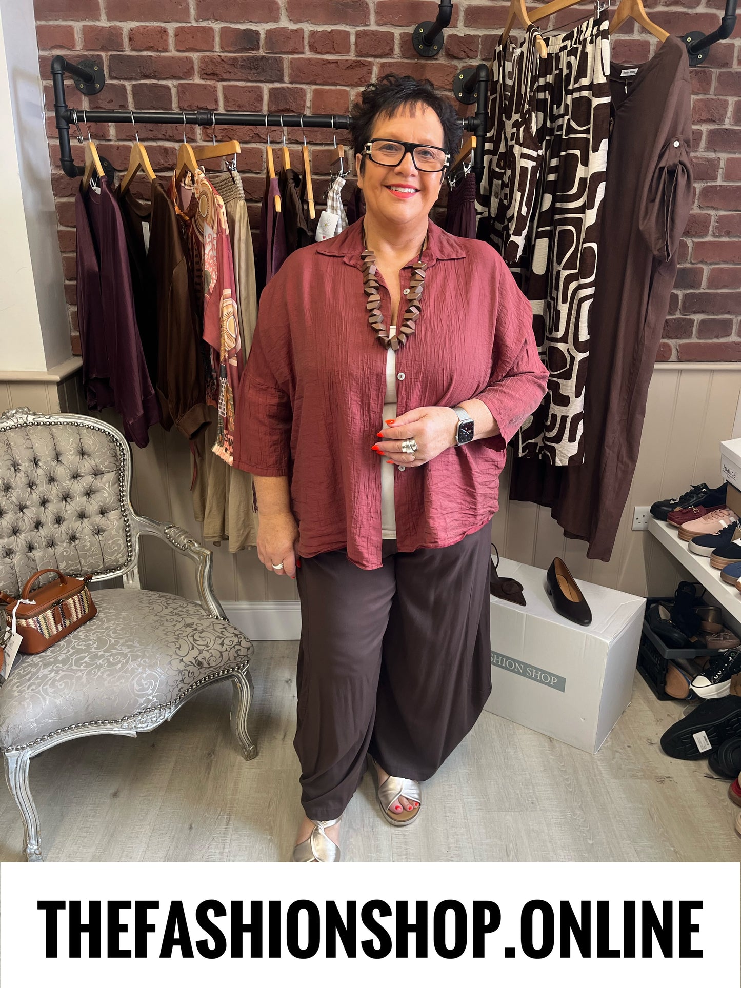 Julia wine textured shirt 14-22