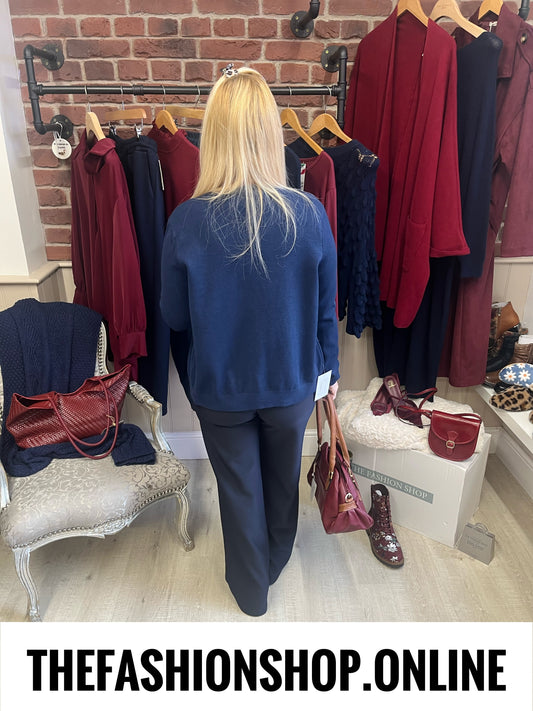 Imogen navy fine knit cardigan 8-14