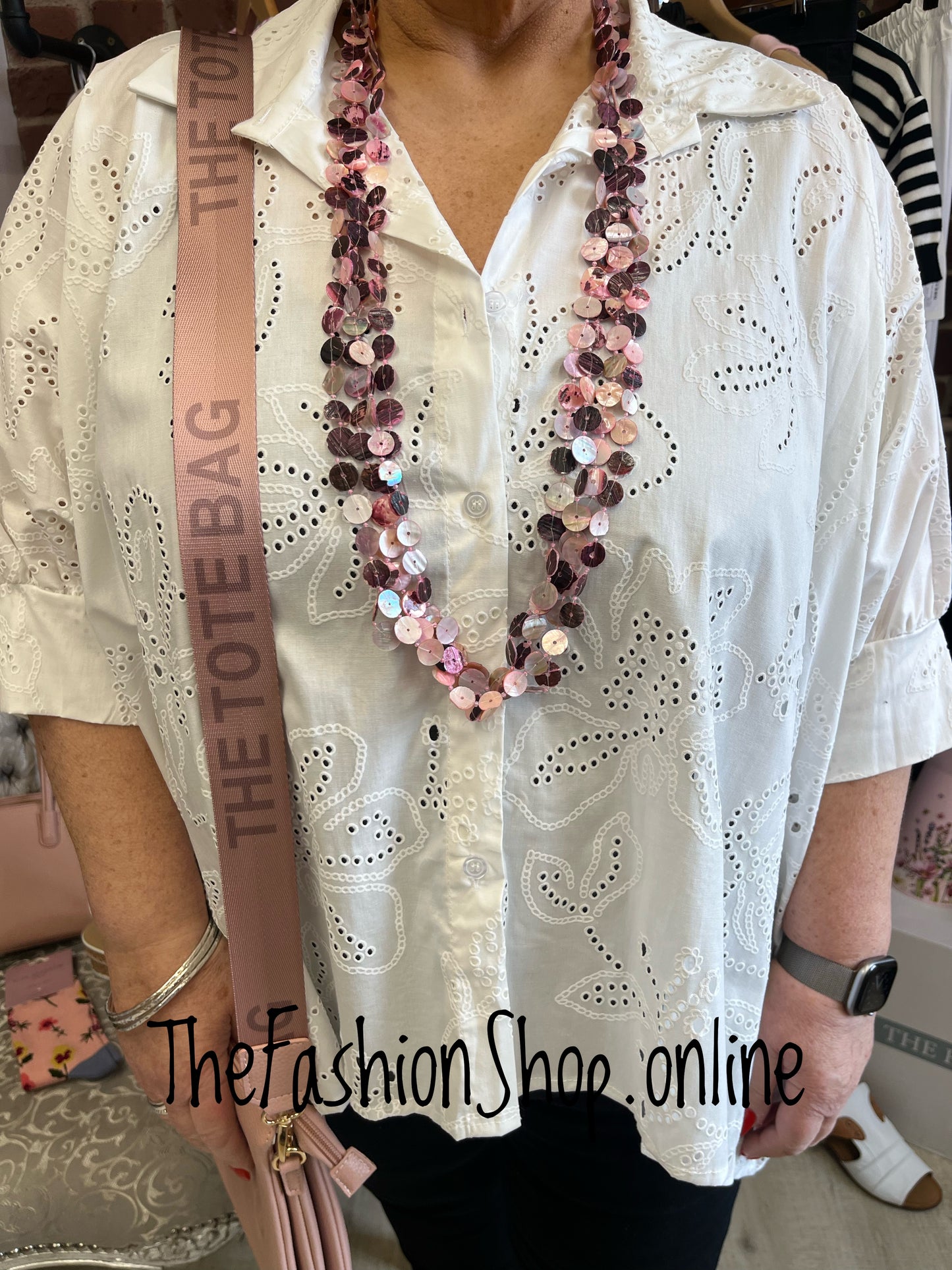 Orla white high low cotton shirt 12-24