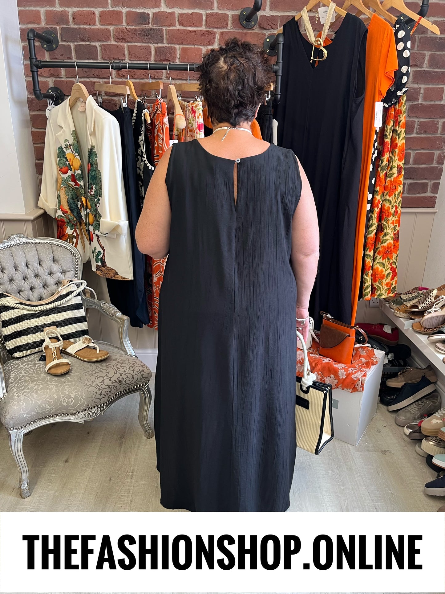 Athena black maxi dress 14-24