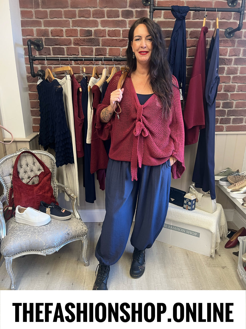 Kenzie navy harem trousers 10-20
