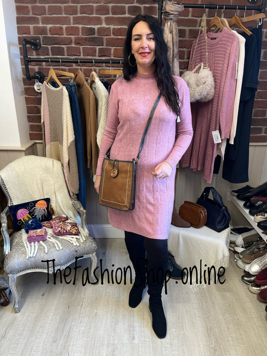 Esther pink cashmere mix jumper dress 12-16
