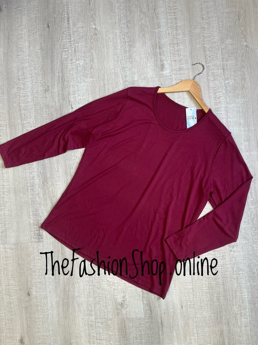 Adele Wine Plus Size Layering top 18-22