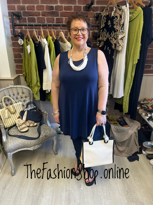 Clara navy swing vest 16-24