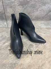 Saskia black heeled ankle boots sizes 3-8 (36-41)