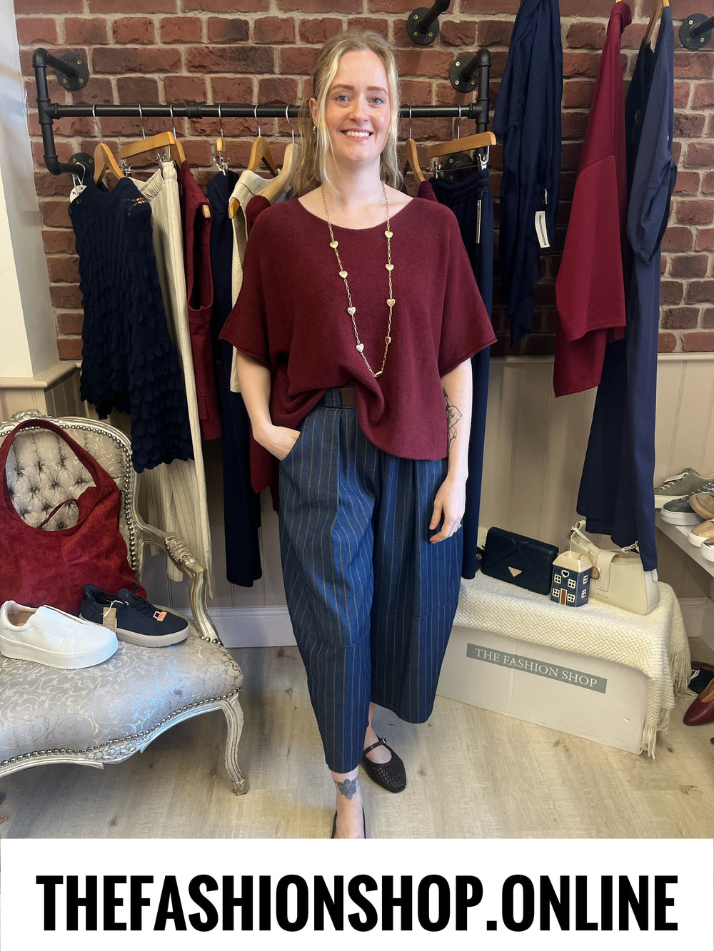 Ava wine knitted top 10-20