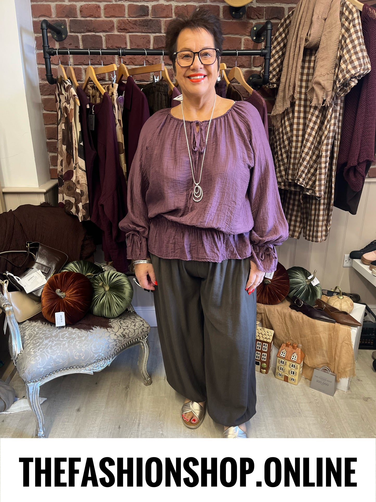 Sophie mulberry frill sleeve top 10-18