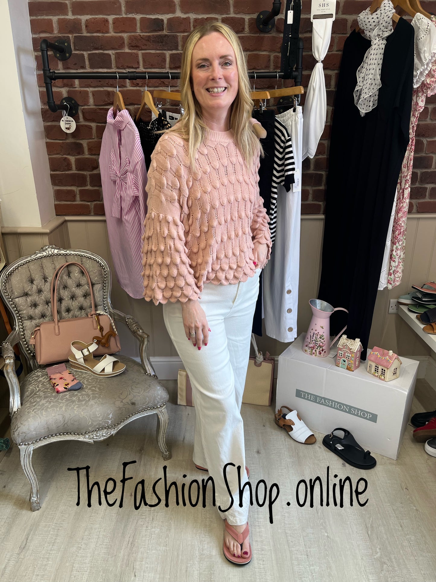 Eloise blush pink petal jumper 8-16