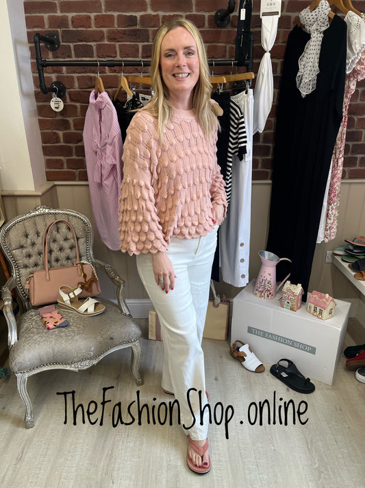 Eloise blush pink petal jumper 8-16