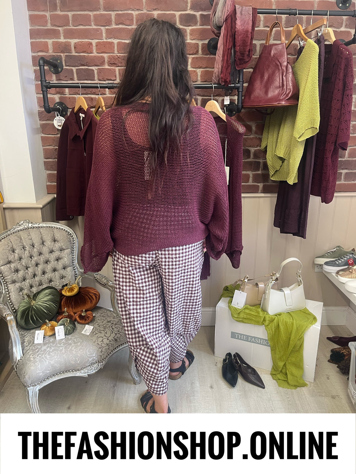 Pamela mulberry tie front knit 12-20