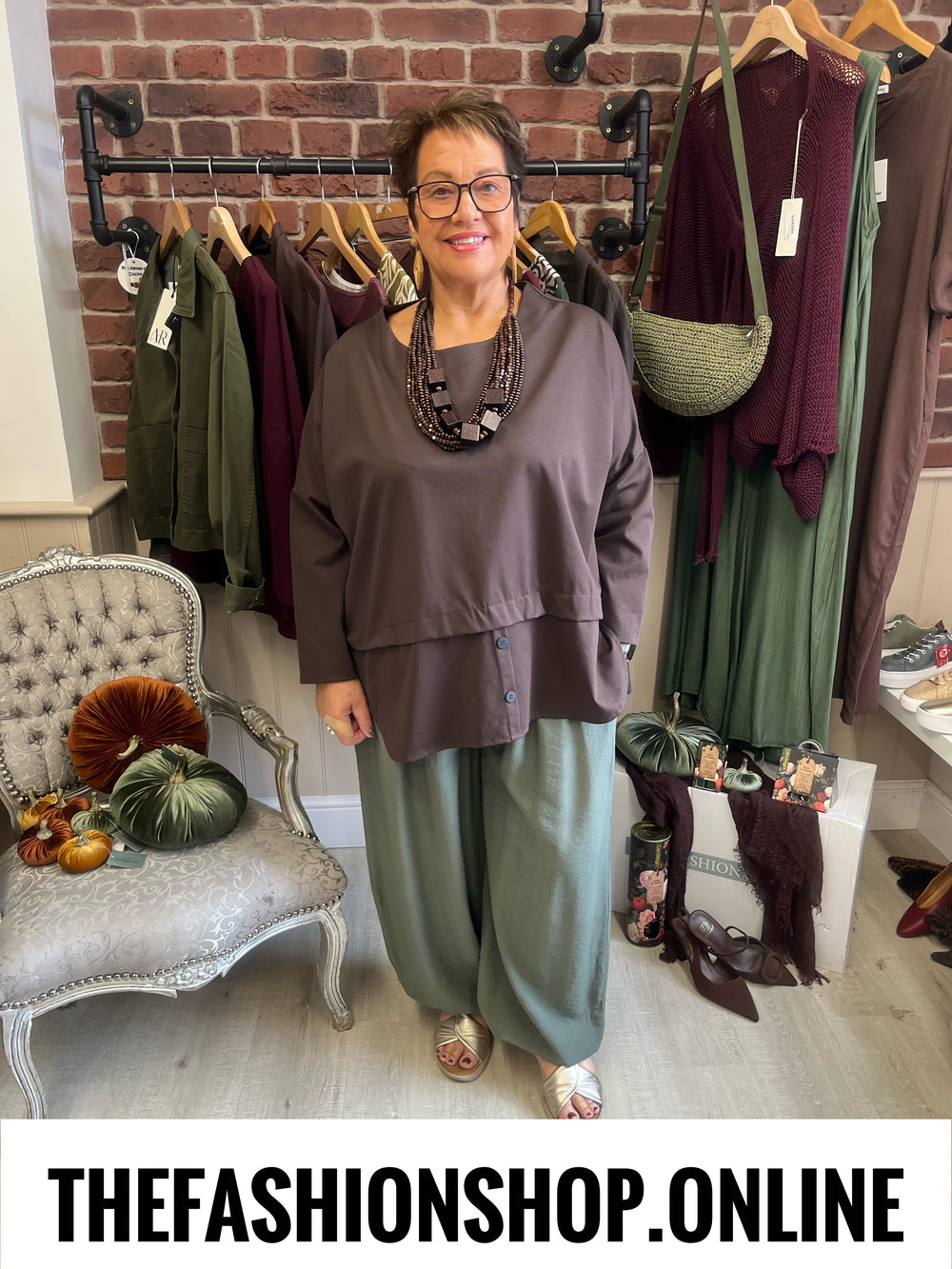 Kenzie khaki harem trousers 10-20