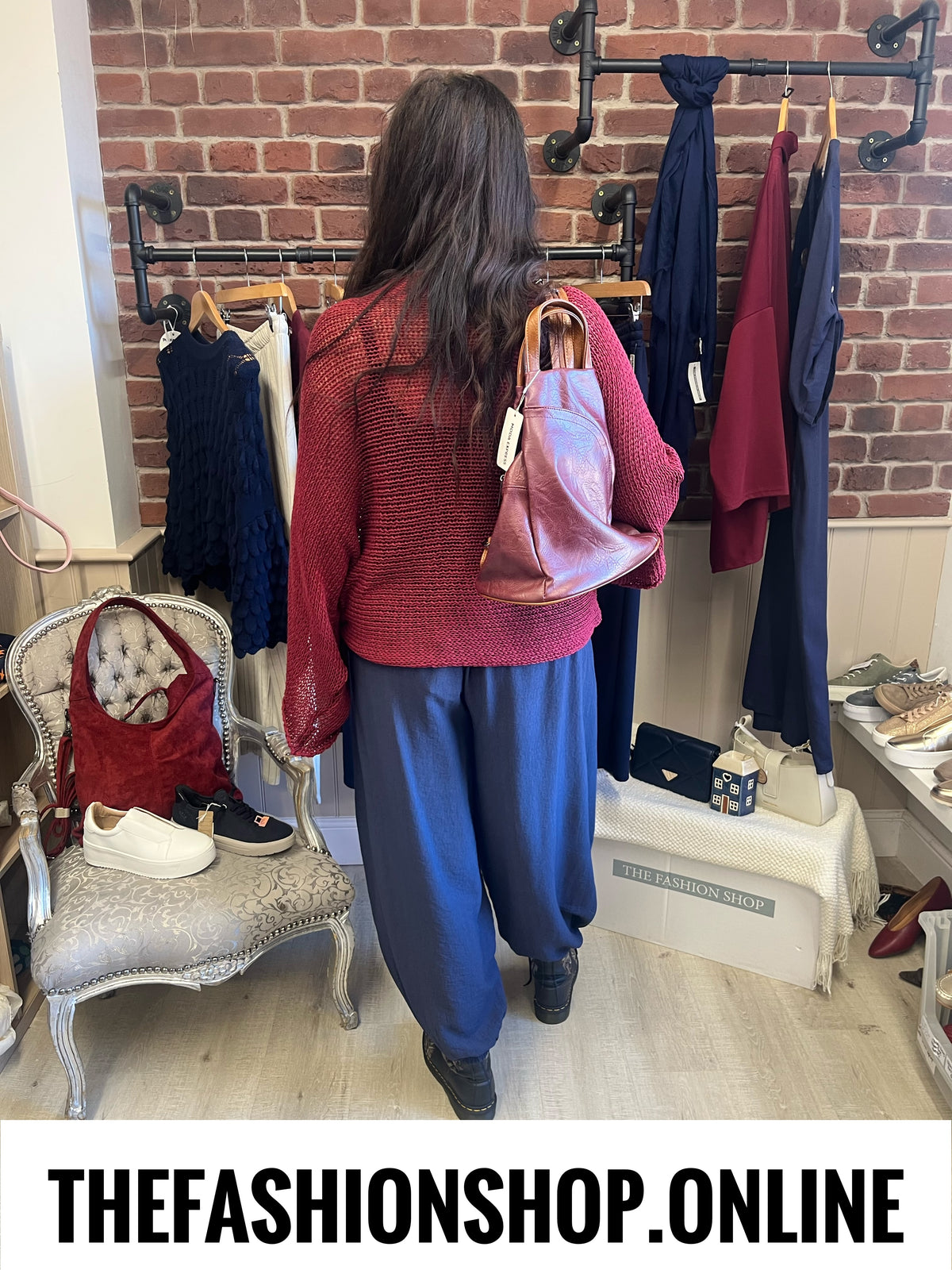 Kenzie navy harem trousers 10-20