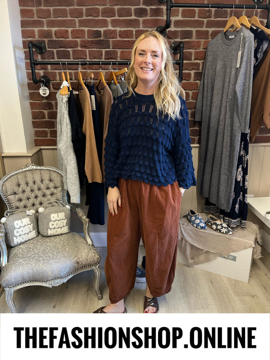 Eloise navy petal jumper 8-16