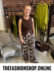 Sylvia brown sleeveless top 8-12