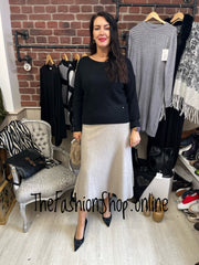 Jess black twin pocket jumper 8-14