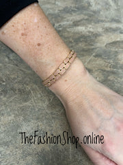 Zelly gold jubilee bracelet with caramel enamel