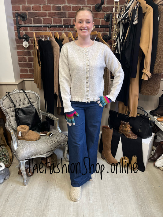 Paloma beige wool mix cardigan 8-16