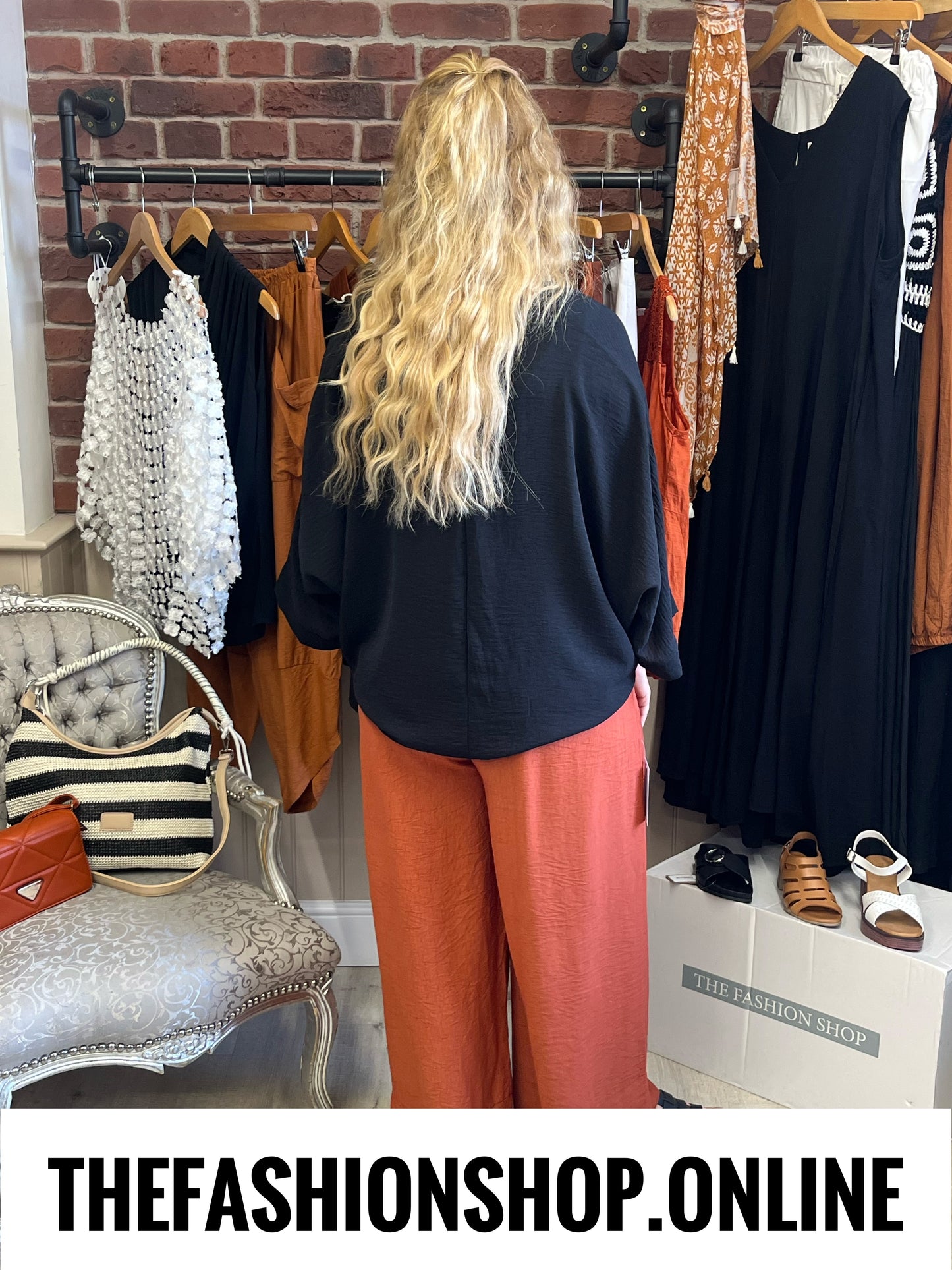 Gloria cinnamon wide leg trousers 10-14