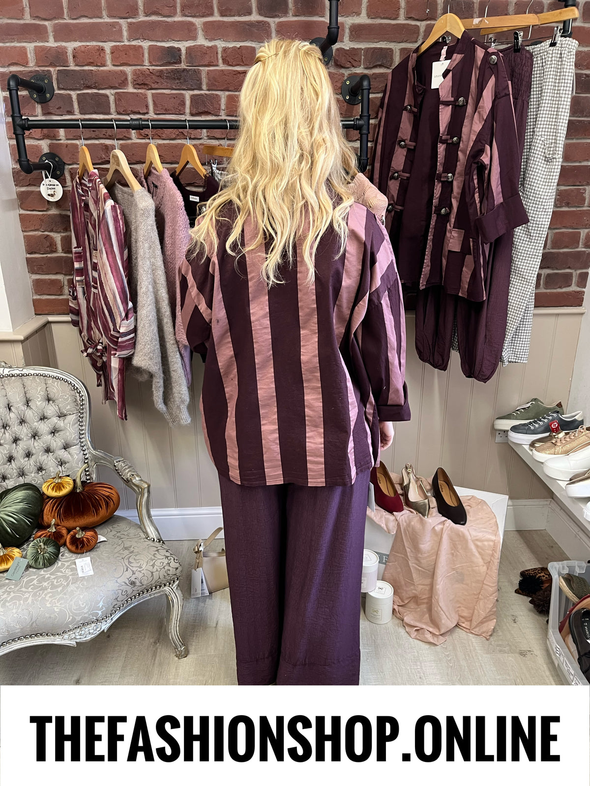 Chloe mulberry military striped jacket 12-18