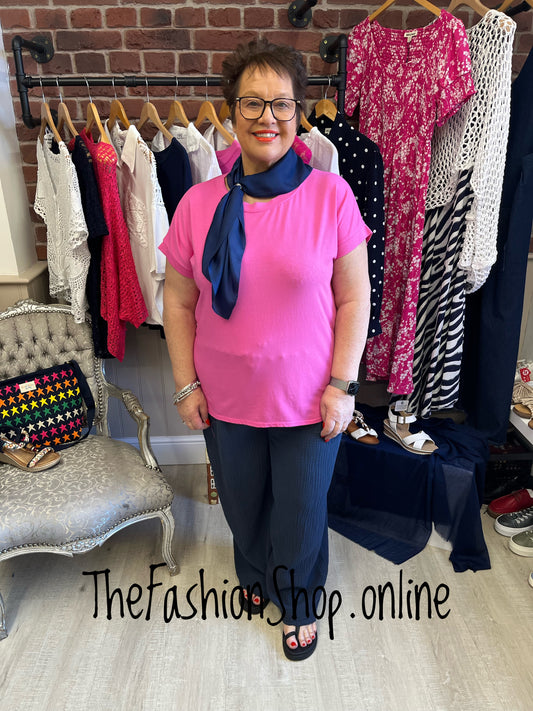 Anita hot pink cotton t shirt 14-22