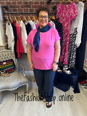 Anita hot pink cotton t shirt 14-22