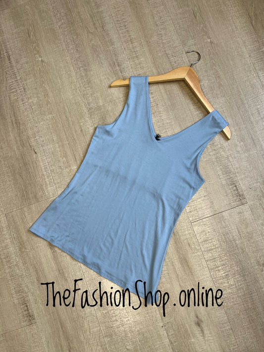 Chelsea light blue V neck vest 8-14