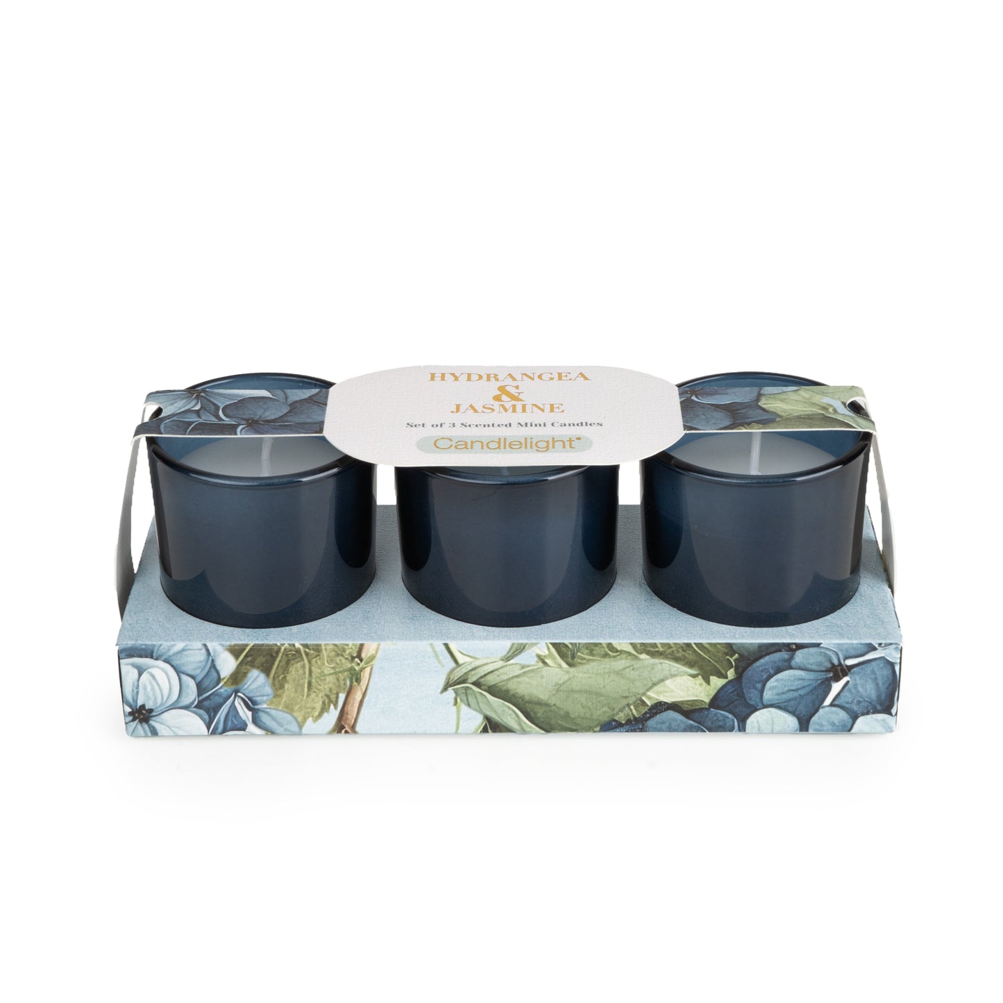 Candlelight Set of 3 Voltives Hydrangea and Jasmine
