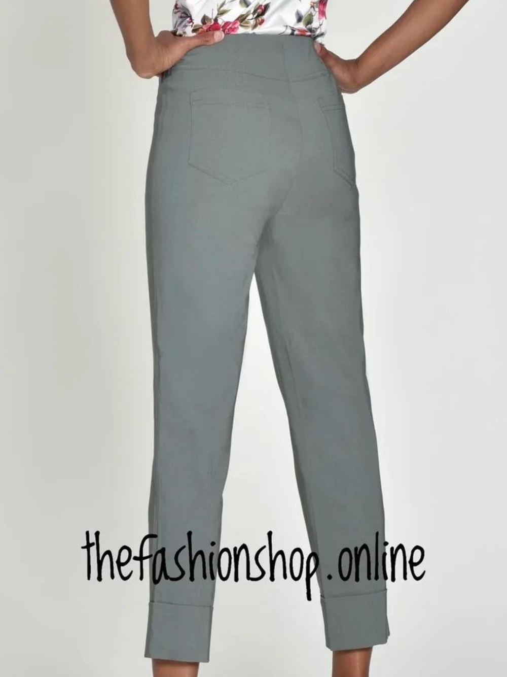 Robell Bella Dark Olive trousers 27 inch inside leg sizes 12-26