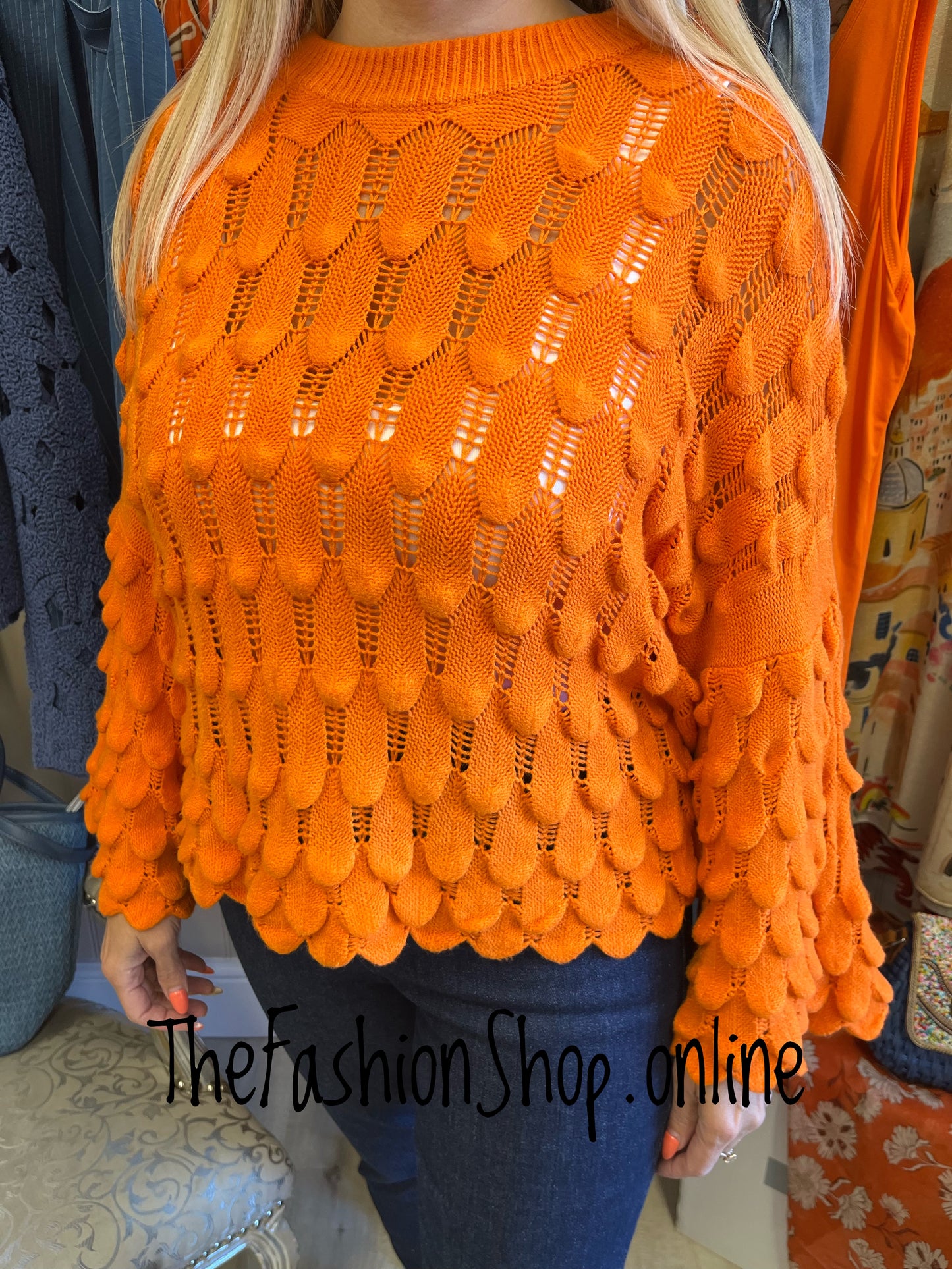 Eloise Orange petal jumper 8-16