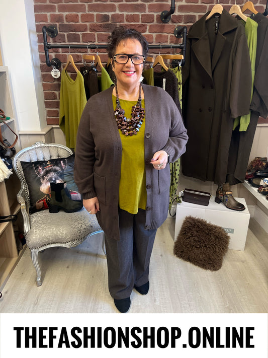 Esther brown longline cardigan 14-20