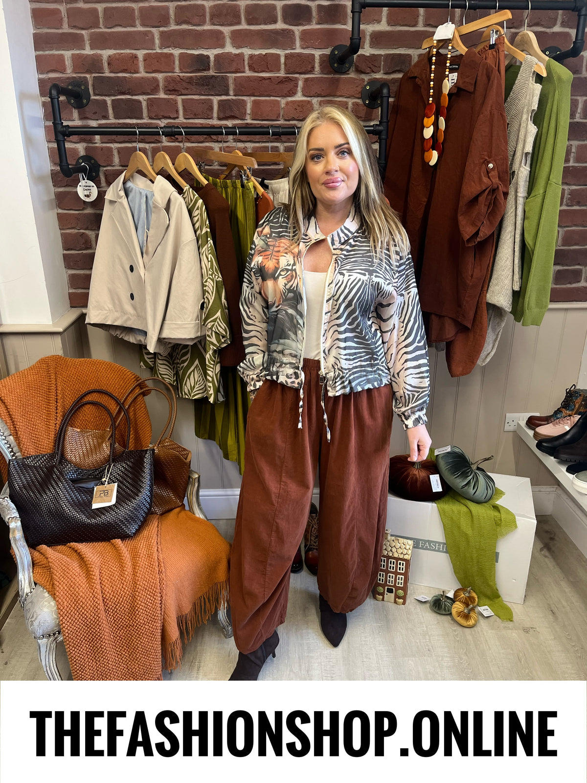 Phoebe tiger print lightweight jacket 8-14
