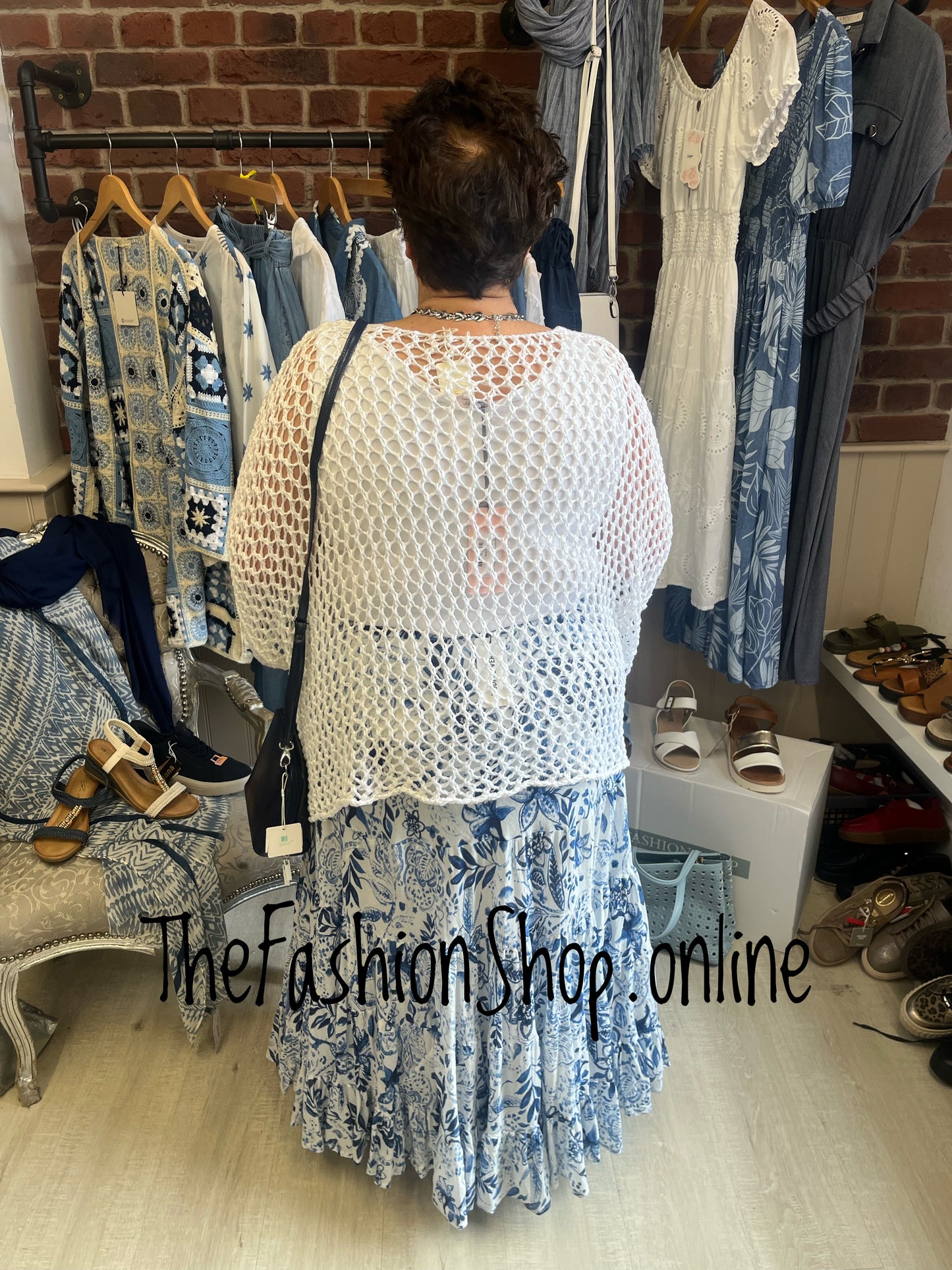 Paloma blue tiered maxi skirt sizes 10-18