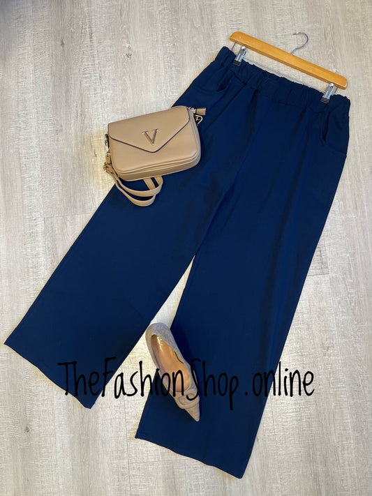 Navy classic magic wide leg trousers 16-20