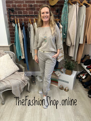 Penny mocha linen mix top 10-16