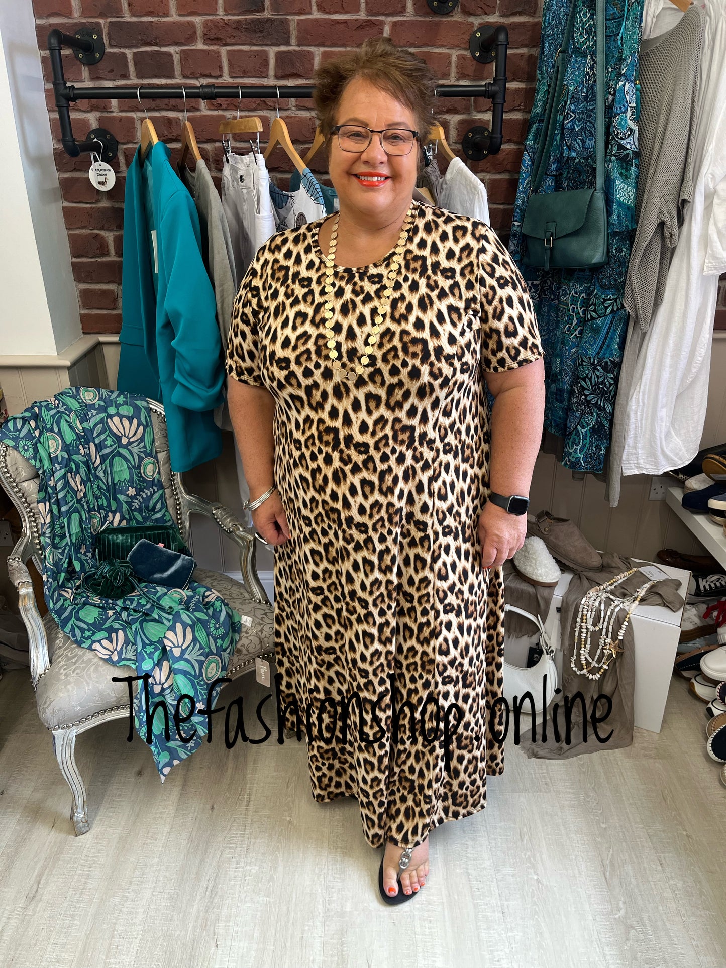 Sasha brown cheetah dress 18-24