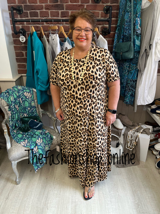Sasha brown cheetah dress 18-24