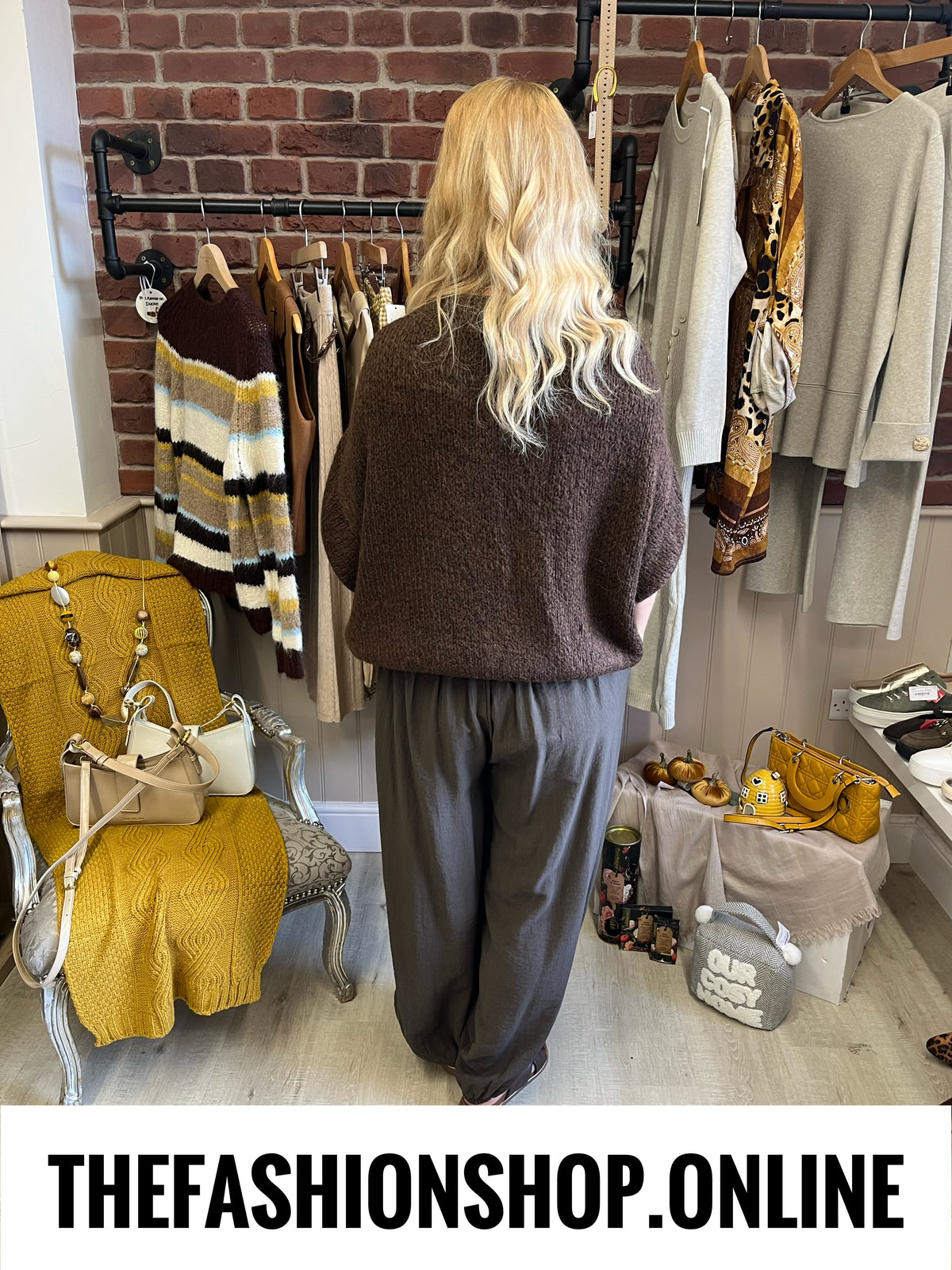 Avril brown wool mix jumper 10-18