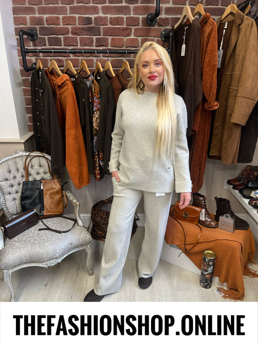 Rachel beige cashmere mix co-ord 10-16