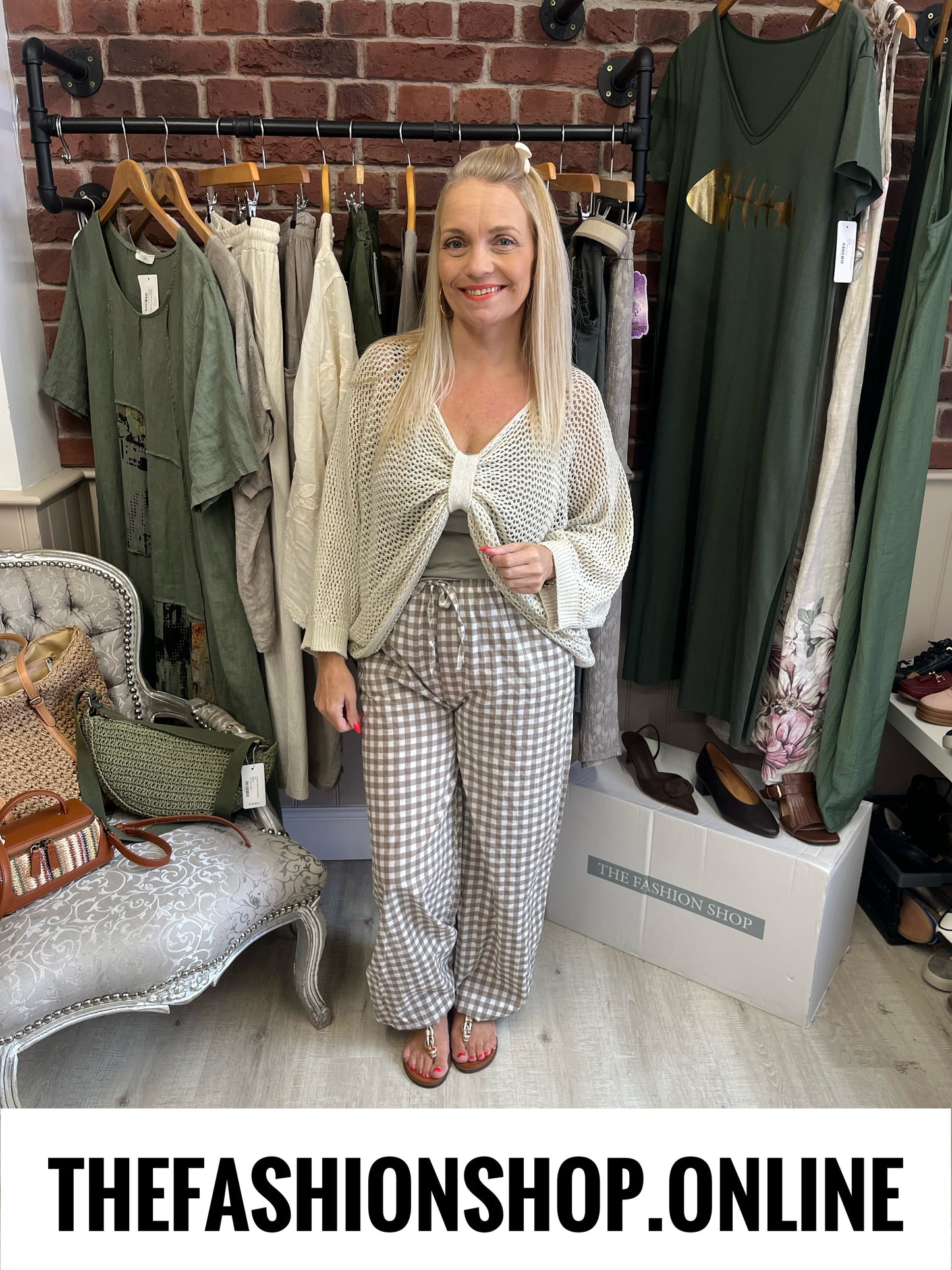 Nina beige three way knitted top 8-18