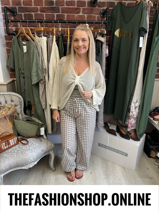 Nina beige three way knitted top 8-18